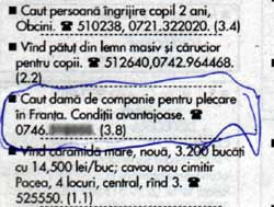 Dame de companie în România, prostituate pentru soldații din Legiunea Străină în Franța