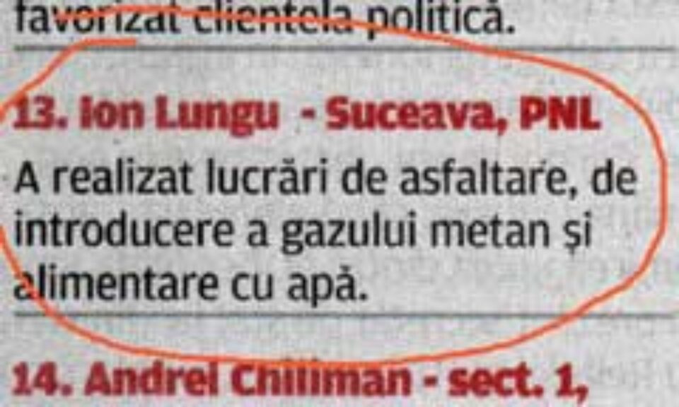 Primarul Lungu, al 13-lea edil al României