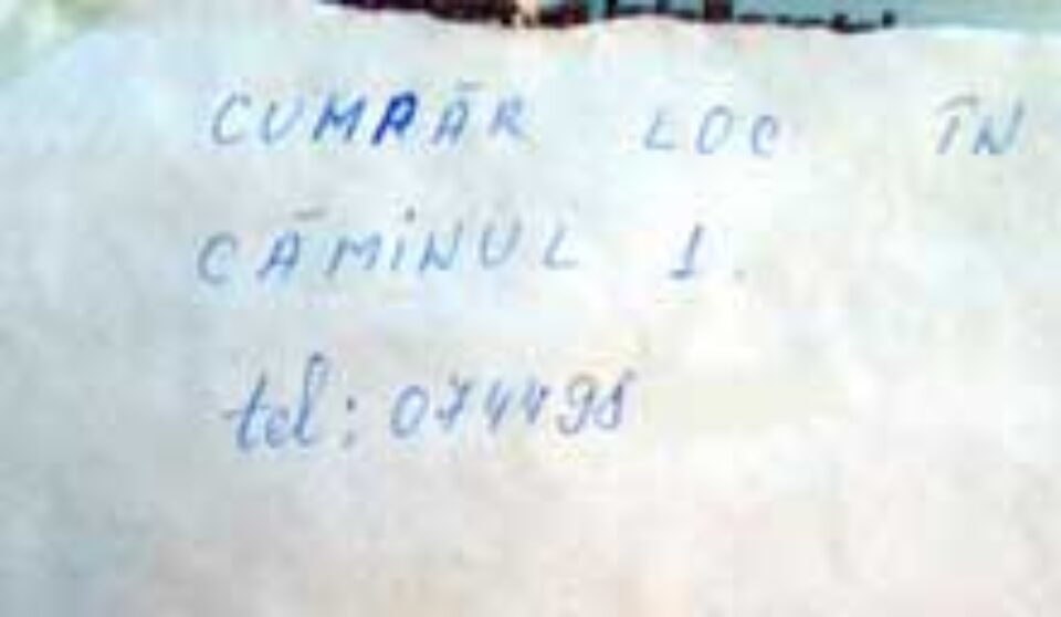 Tranzacțiile cu locurile la cămin sînt în floare zilele acestea la Universitatea Suceava