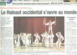 Succes răsunător al Ansamblului artistic „Ciprian Porumbescu” la Festivalul Internațional de Folclor din Belgia