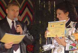 Preşedintele UDUR, Dumitru Morhan, alături de Irina Loghin