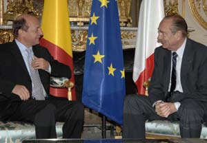 Băsescu și Chirac au discutat despre integrarea României UE