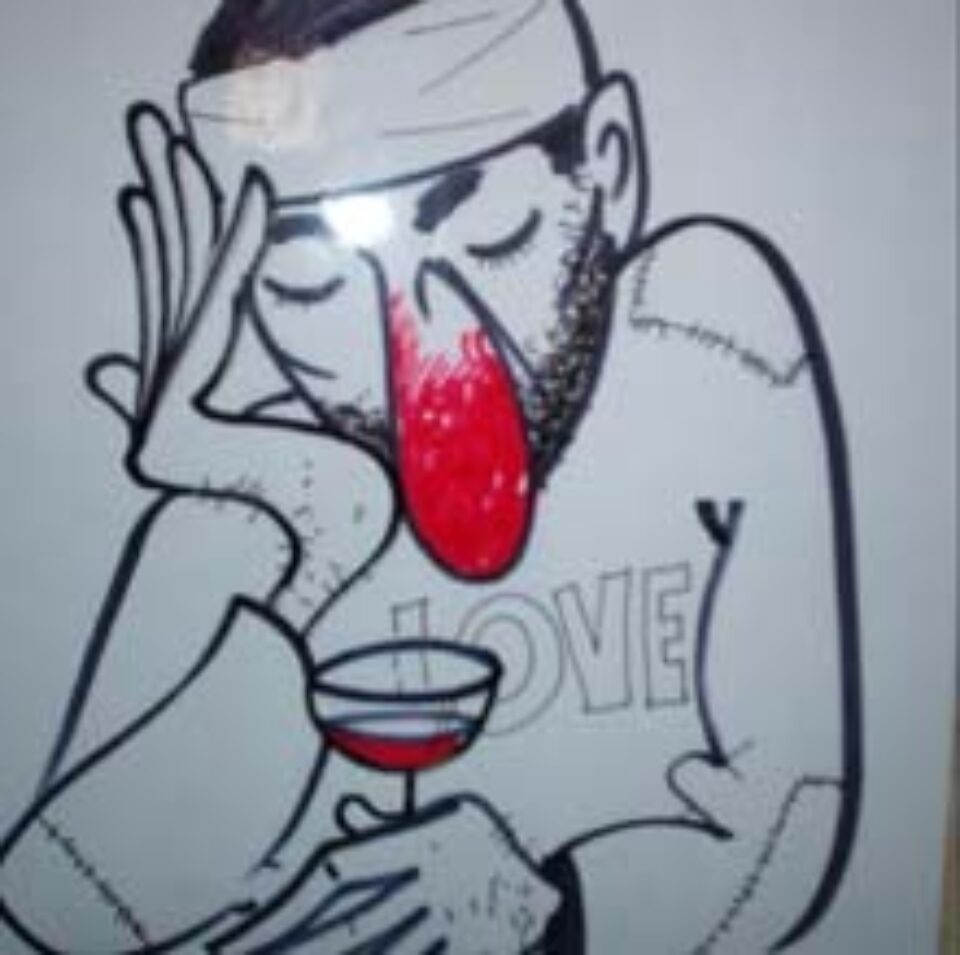 O caricatură semnificativă pe tema „Alcoolul - inamicul public