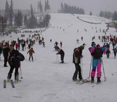 Cu mic, cu mare, la schi pe pîrtia „Parc” din Vatra Dornei