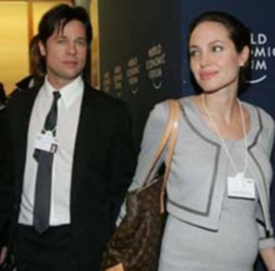 Angelina Jolie și Brad Pitt, la Davos