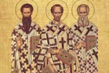 Sfinții Trei Ierarhi: Vasilie cel Mare, Grigorie Cuvântatorul de Dumnezeu și Ioan Gură de Aur Sfinții Trei Ierarhi: Vasilie cel Mare, Grigorie Cuvântatorul de Dumnezeu și Ioan Gură de Aur