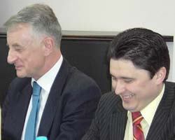 Ambasadorul Jacek Paliszewski şi deputatul Ghervazen Longher