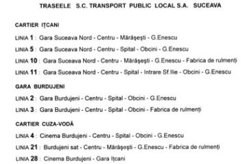 Prețuri și trasee noi pentru transportul public în comun