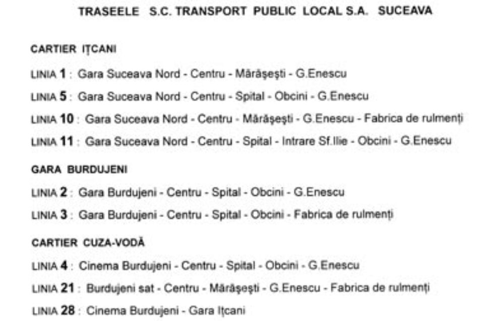 Prețuri și trasee noi pentru transportul public în comun Prețuri și trasee noi pentru transportul public în comun