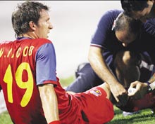 Iacob va rata meciul de azi din cauza unei accidentări la genunchi