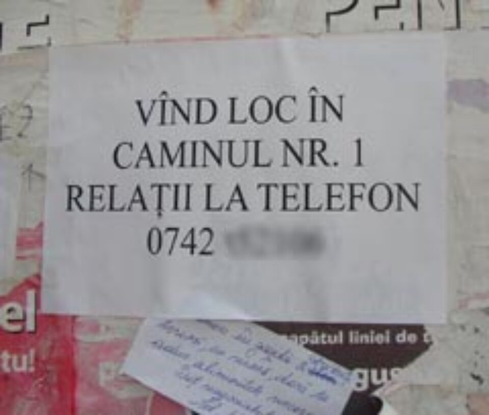 Polițiștii caută să cumpere locuri în căminele studențești