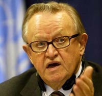Martti Ahtisaari, favorit la câștigarea premiului Nobel pentru pace