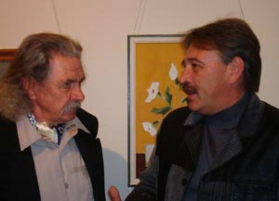 Pictorul Corneliu Tincu şi primarul Marius Ursaciuc
