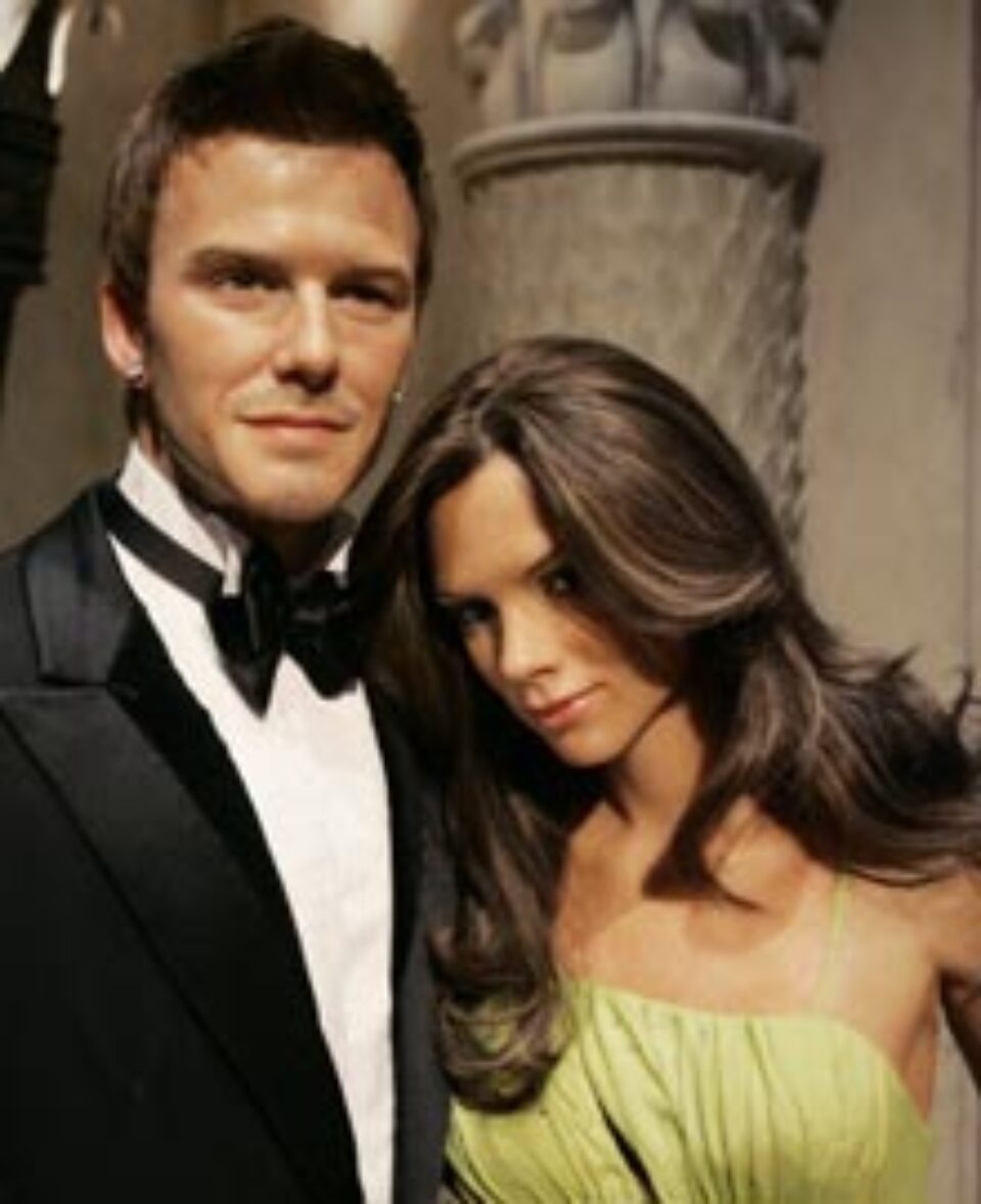 Replicile în ceară ale lui Posh și David Beckham, la muzeul Tussauds din New York