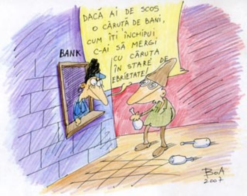 Dat afară din bancă pentru că mirosea a alcool