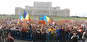 Băsescu, în Piața Constituției