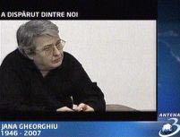 Jana Gheorghiu a murit