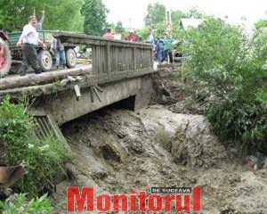 Inundațiile au lovit zona Gura Humorului