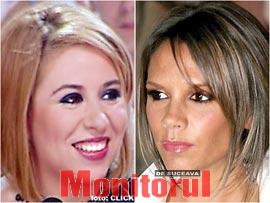 Oana Roman o imită pe Victoria Beckham