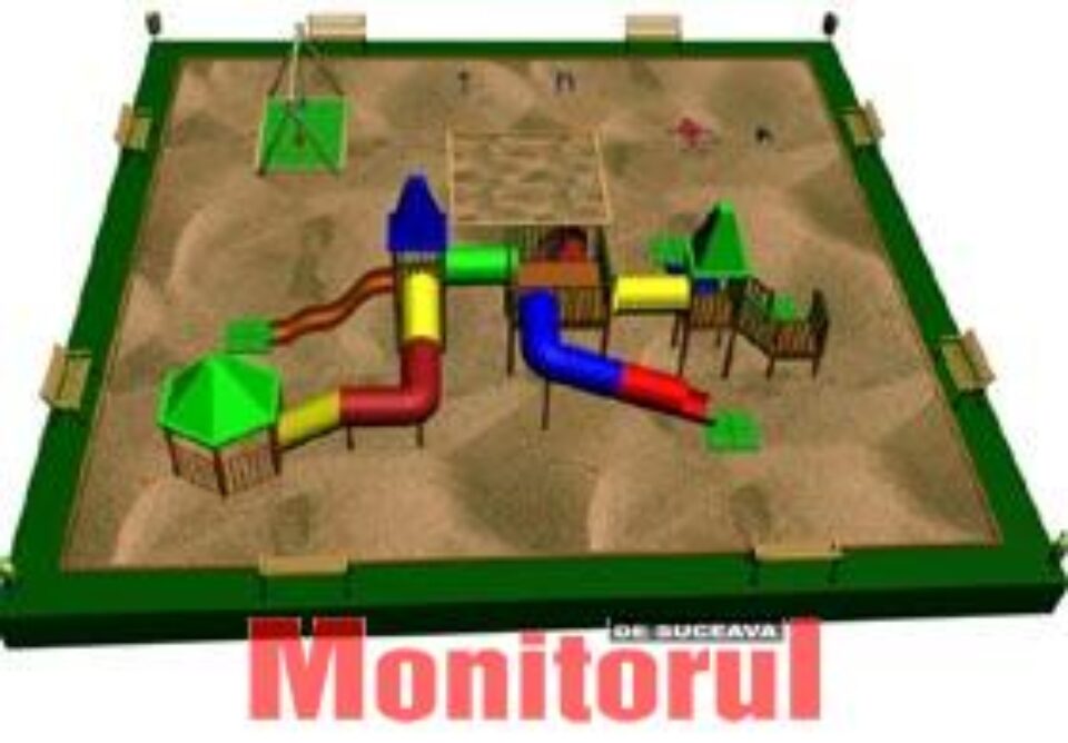 Locul de joacă din Parcul Areni, amenajat pe cheltuiala Primăriei Suceava