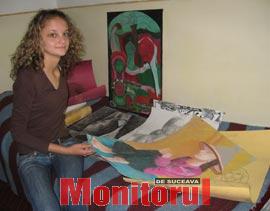 Angela isi gaseste linistea in picturile sale