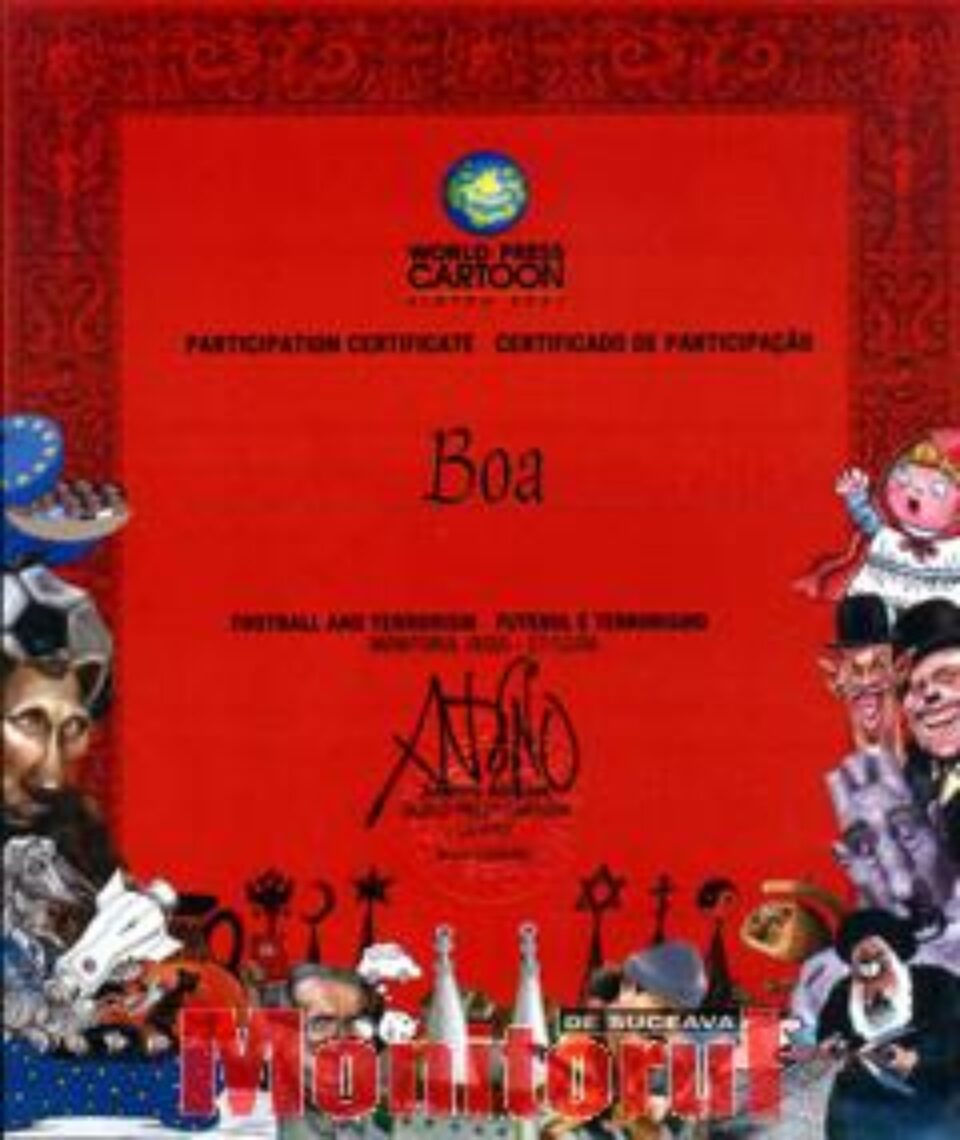 BOA a reprezentat „Monitorul de Suceava” la Concursul Internațional de Caricatură de Presă SINTRA 2007