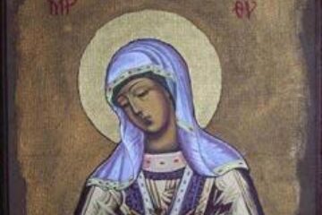 Între sfinți, Sfânta Fecioara Maria ocupă locul cel mai de cinste, fiind mai presus de toate puterile îngerești