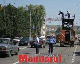 Circulatia intrerupta pe o banda de circulatie, pe durata lucrarilor