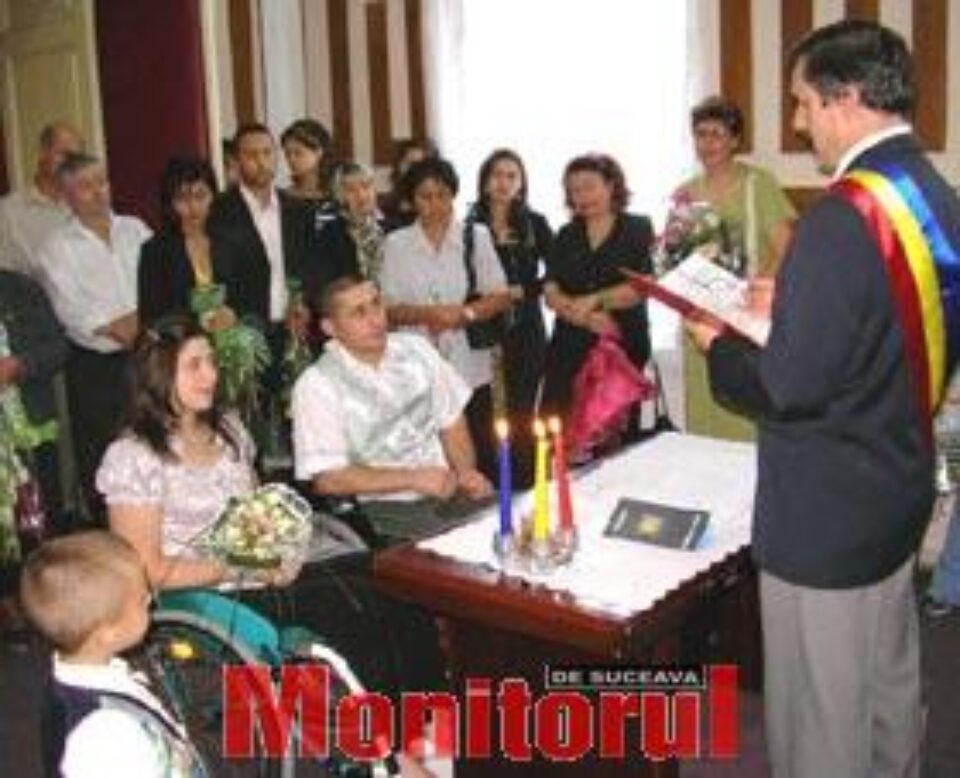 Cununie deosebită la Casa Căsătoriilor din Rădăuți Cununie deosebită la Casa Căsătoriilor din Rădăuți