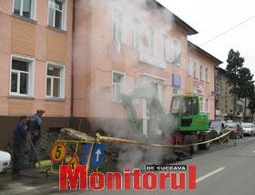 Ziua și avaria la rețeaua de termoficare a Sucevei