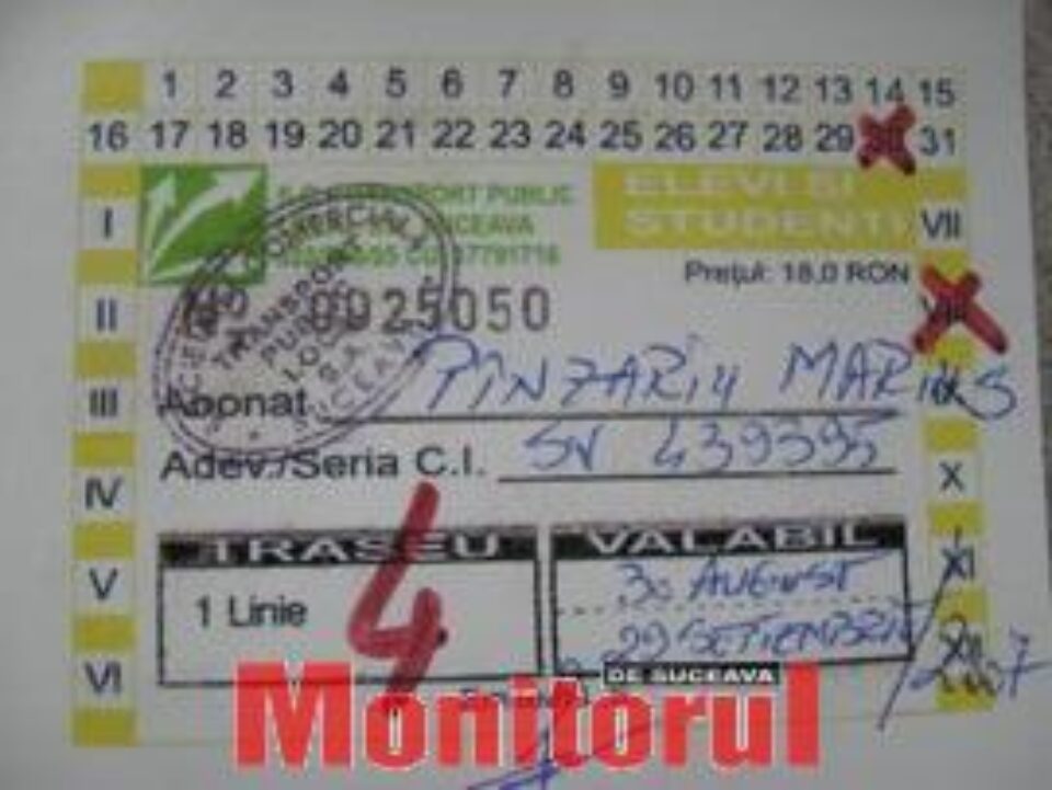 Primul caz de abonament falsificat descoperit anul acesta