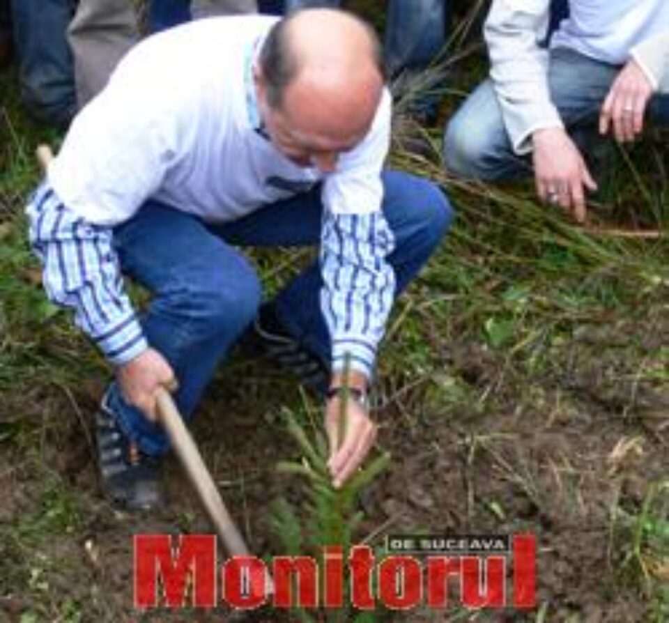 Traian Băsescu, voluntar ecologist în județul Suceava Traian Băsescu, voluntar ecologist în județul Suceava