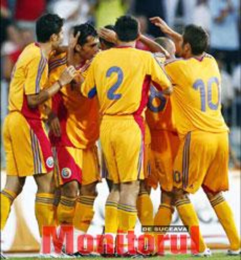 Jucătorii echipei naţionale se bucură pentru prima calificare la un turneu final după 8 ani de pauză
