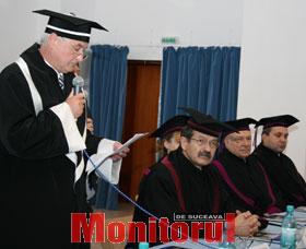 Jürgen Reichert la festivitatea de acordare a titlului de Doctor Honoris Causa