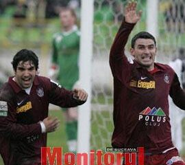 Clujenii ceferişti, bucurându-se de victoria în faţa Vasluiului