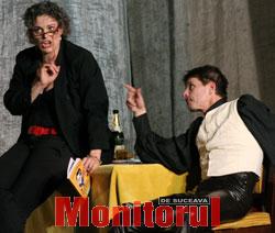 Maia Morgenstern şi Valentin Roşca, în spectacolul „Mic şi-al dracu