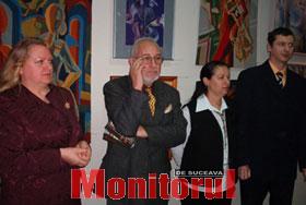 Artişti plastici Lucia Puşcaşu, Puşa Pîslaru şi Cătălin Alexandru Chifan şi criticul de artă Valentin Ciucă