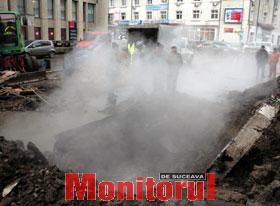 O porţiune din Magistrala I de termoficare a explodat