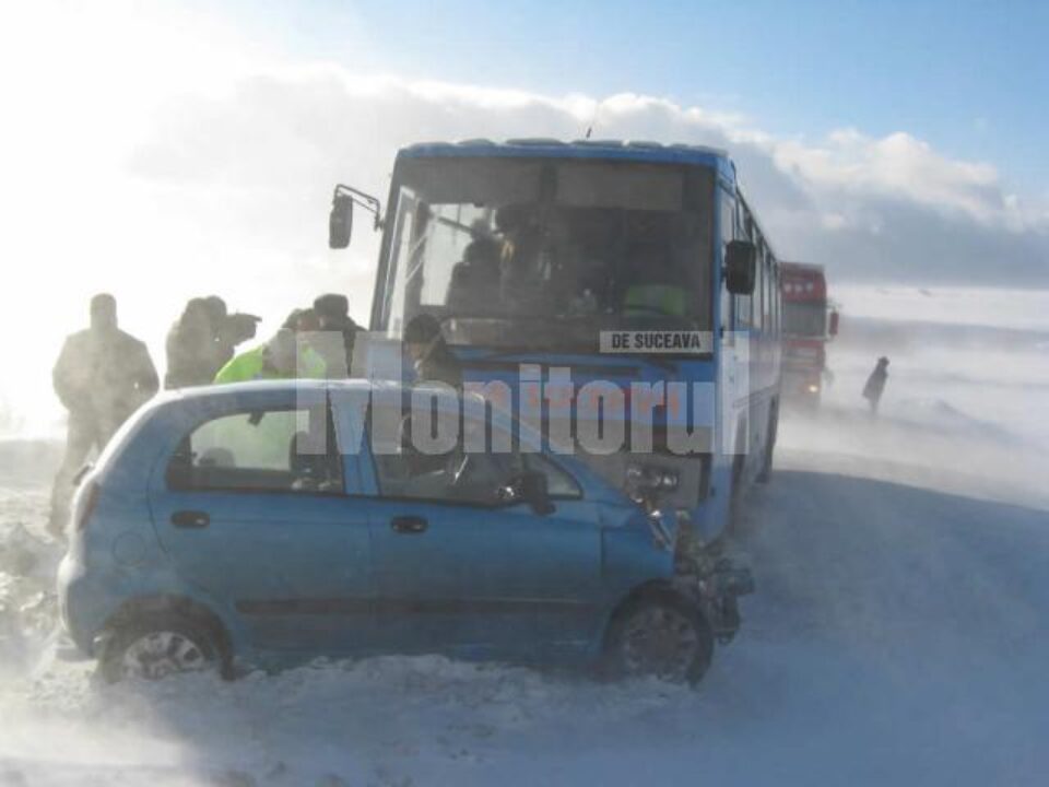 Accidentul produs ieri, la intrarea în Stroiești