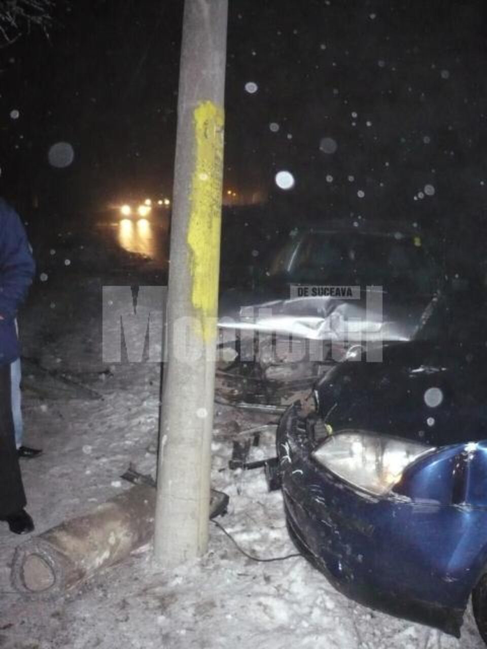 Poleiul și lipsa mașinilor de la Rosal au dus la tamponări în lanț in noaptea de Revelion