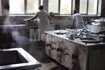 Bucătăria spitalului înainte...