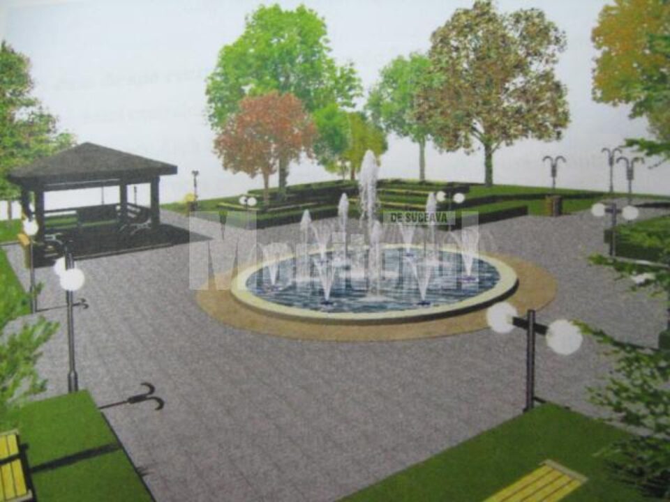 Fântâni arteziene moderne, în Parcul central