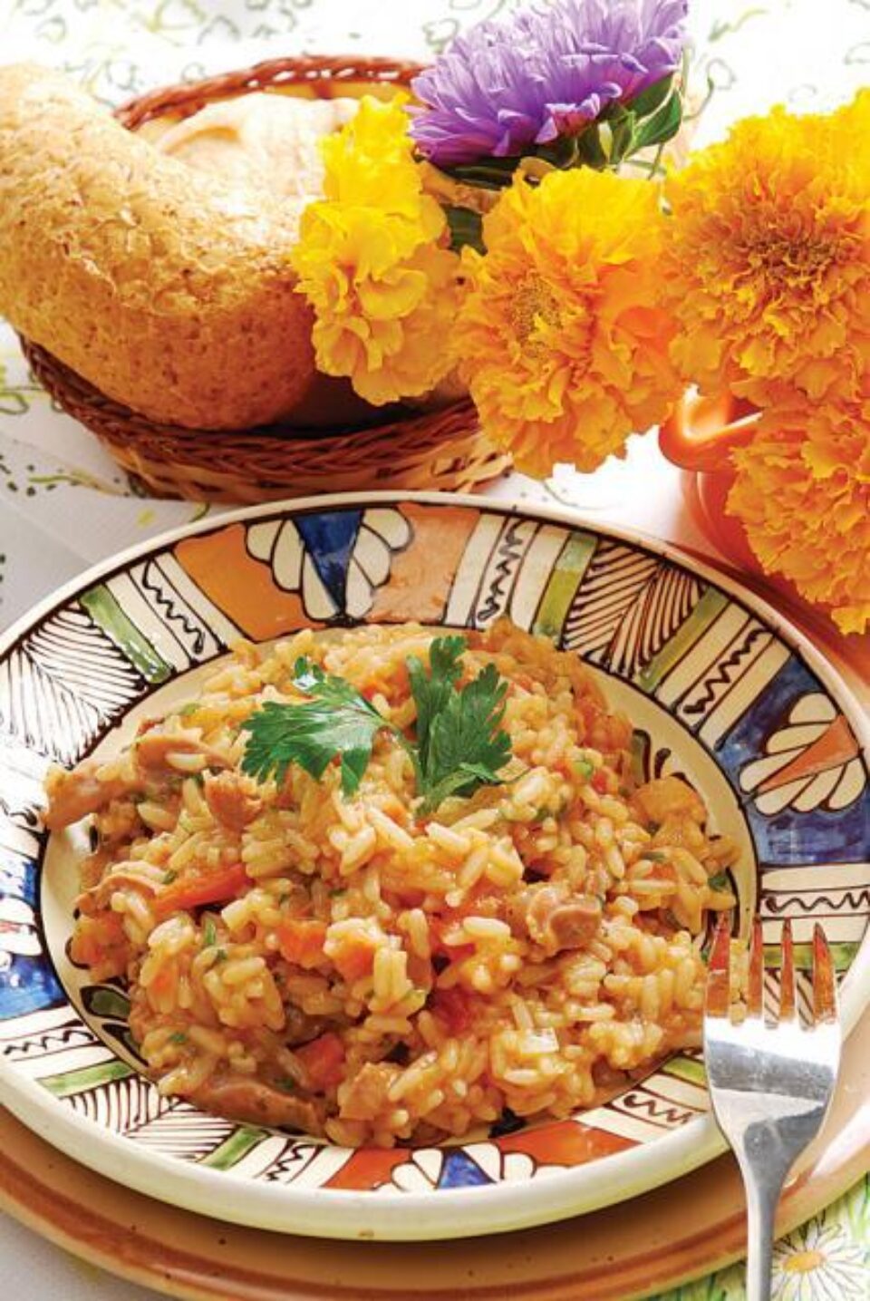 Pilaf cu pipote de pui