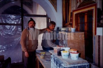 Frații Moroșan, Mihai în stânga, Gavril în dreapta
