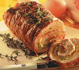 Ruladă de cartofi cu legume
