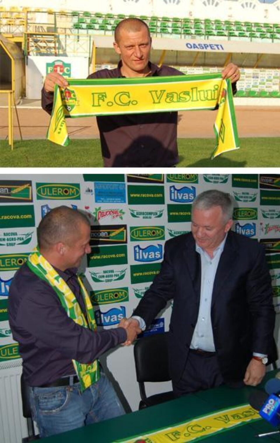 Fularul lui Porumboiu îl strânge rău pe Dorinel Munteanu, iar clipele de prietenie dintre cei doi (foto jos) sunt o amintire