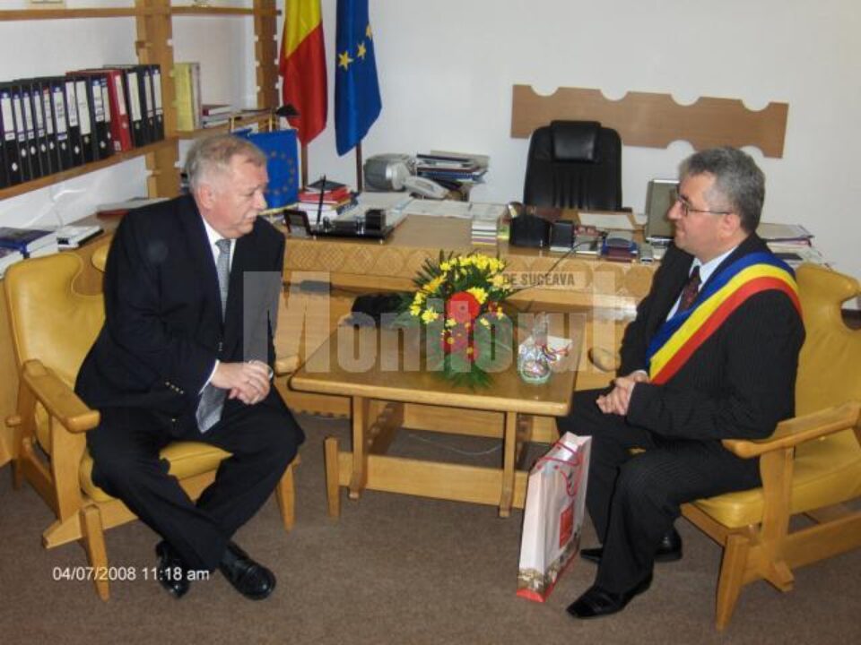 Primarul Vienei, dr. Michael Häupl și primarul Sucevei, Ion Lungu