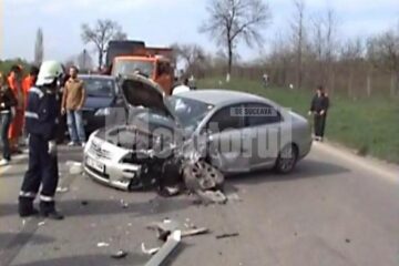 Viteză excesivă: Accident cu trei victime, pe E 85, în zona Bunești