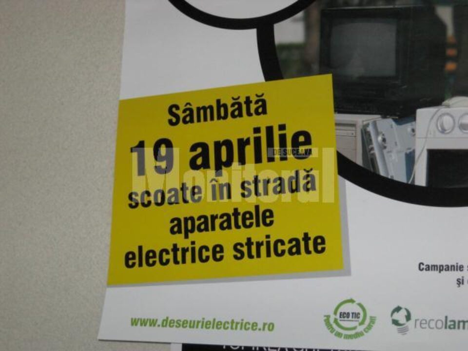 Marea debarasare: Sucevenii pot renunța sâmbătă la obiectele electrice și electronice vechi