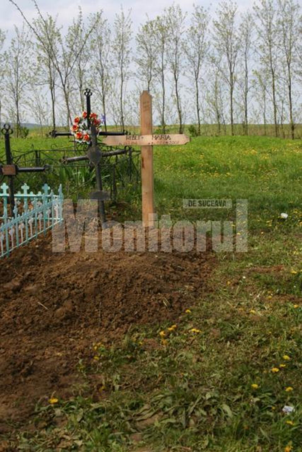 Mormântul Mariei Rebei a fost mutat într-o altă groapă, la aproximativ doi metri de fostul loc de veci